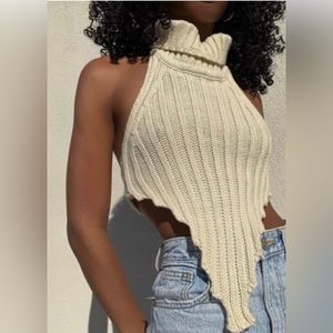 Nude sweater top